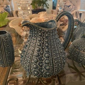 Blue Sky Ceramics Sea Urchin Pitcher 9”H x 23”D